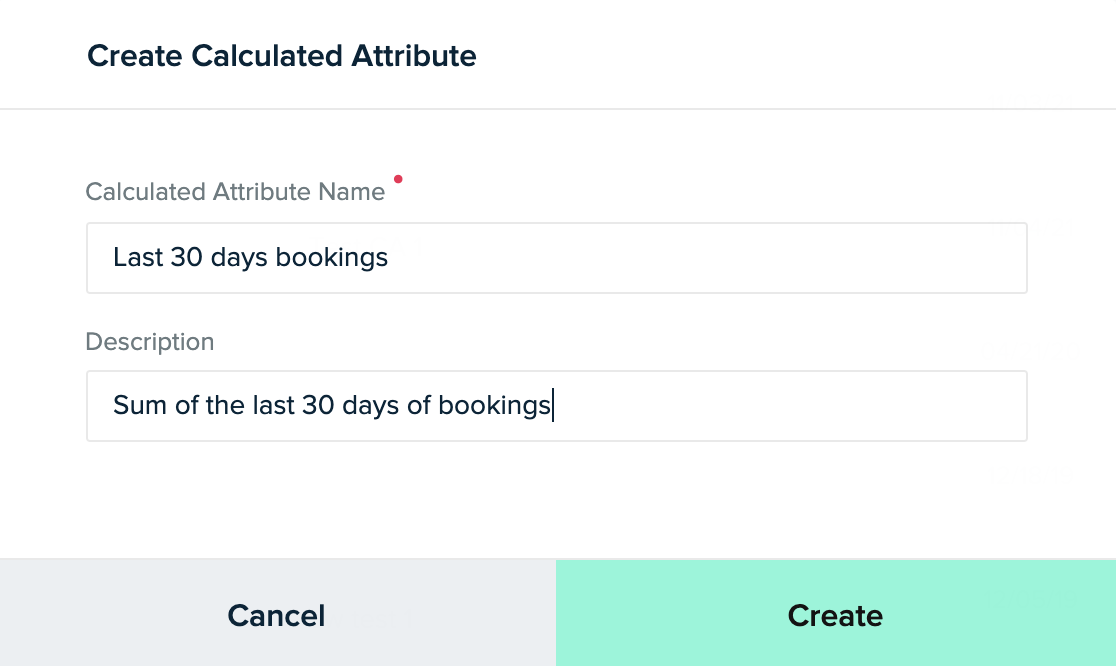 Create calculated attribute UI