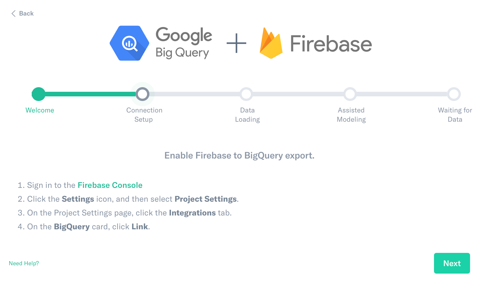 Enabling BigQuery Export