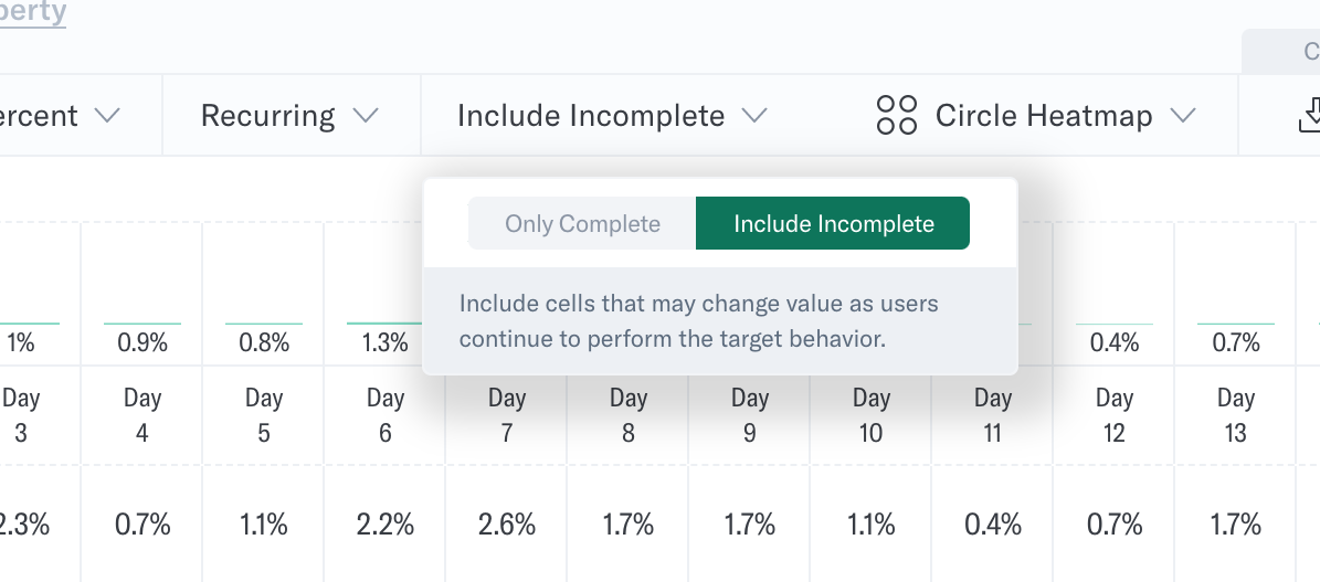 Toggle complete vs. incomplete