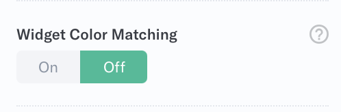 Widget color matching