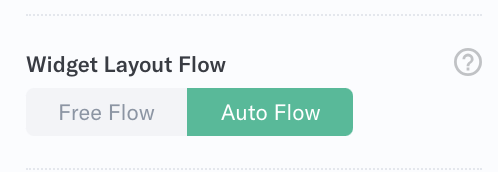 Widget layout flow