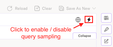 Specify query sample size