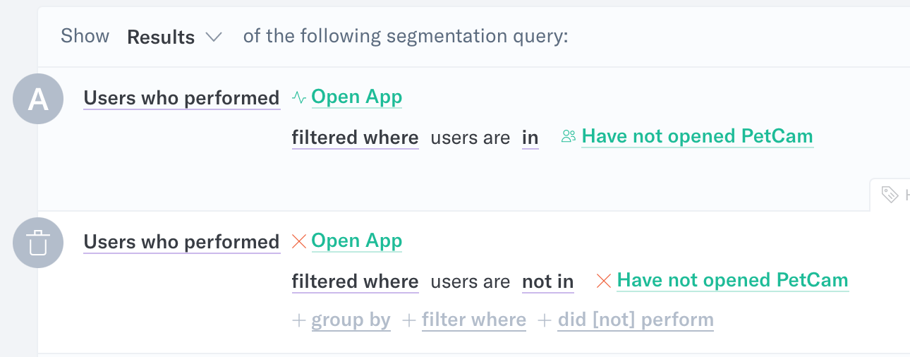 First query results