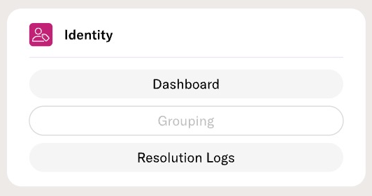 Screenshot showing the identity suite in the overview map